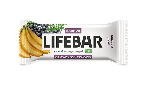 LIFEBAR Energiereep Açai Banana RAW & BIO